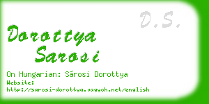 dorottya sarosi business card