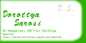 dorottya sarosi business card